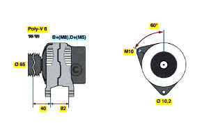 Alternator Vw Passat 2,8 96- Bosch