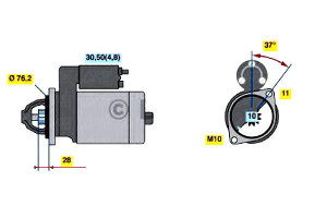Rozrusznik (12v 2 2kw) Audi A4 A6 A6 Allroad Vw Ph