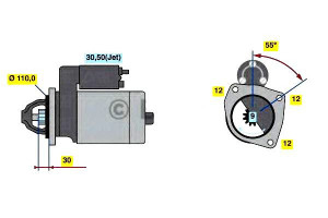Rozrusznik (12v 2 3kw) Vw Lt 28-35 Ii Lt 28-46 Ii