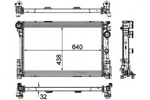 Chłodnica Mercedes C180 10-, C200 07-, C220 11-, C