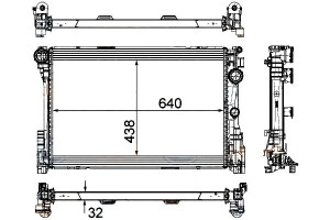 Chłodnica Mercedes C180 10-, C200 07-, C220 11-, C