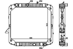 Chłodnica Silnika Mercedes Lk/ln2 Om354.900-om904.