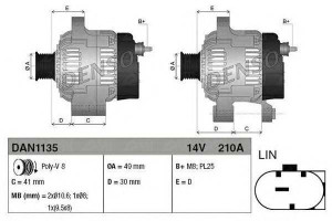 Alternator (14v 210a) Bmw 1 (f20) 1 (f21) 2 (f22 F