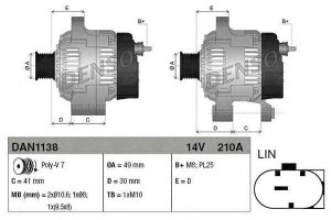 Alternator (14v 210a) Bmw 5 (f10) 5 (f11) 5 Gran T