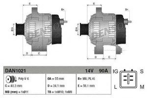 Alternator (14v 90a) Toyota Auris Avensis Corolla