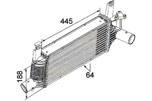Intercooler Nissan Navara 2,5d Hella