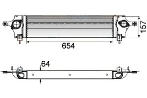 Intercooler Nissan X-trail 07- Hella