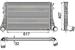 Intercooler Hella 3c0145805an 3c0145805am 3c014580