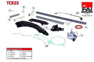 Zestaw Łańcucha Rozrządu Bmw X3 E83 (góra + Dół) F