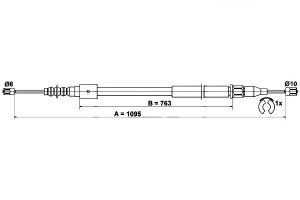Linka Hamulca Ręcznego Opel Corsa C Tigra 1.0-1.8