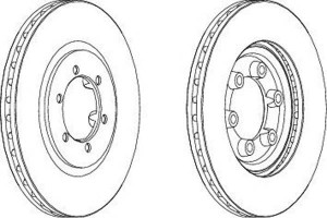 Tarcze Hamulcowe 2szt Daewoo Rexton Ssangyong Muss