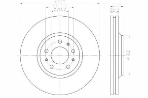 Tarcze Hamulcowe 2szt. Cadillac Cts Sts 2.6-4.6 03