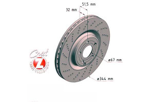 Tarcze Hamulcowe 2szt Mercedes C218 Cls-klasa 11-