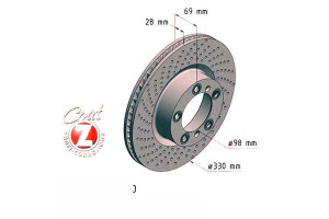 Tarcze Hamulcowe 2szt Porsche 911 (997) 08- Pp Zim