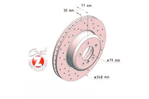 Tarcze Hamulcowe 2szt Bmw 5 E60 E61 6 E63 03-10 Zi