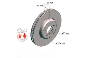 Tarcze Hamulcowe 2szt Bmw 7 F01.f02. F03.f04 08- L