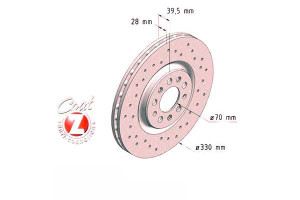 Tarcze Hamulcowe 2szt Alfa Romeo 159 05- Przód Zim