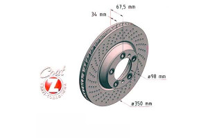 Tarcze Hamulcowe 2szt Porsche 911 (997) 06-08 Lp Z