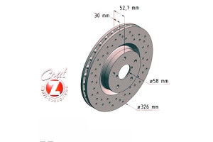 Tarcze Hamulcowe 2szt Subaru Impreza Wrx 05- Przód