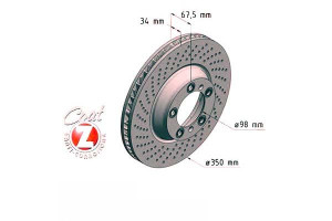 Tarcze Hamulcowe 2szt Porsche 911 (997) 09- Lp Zim