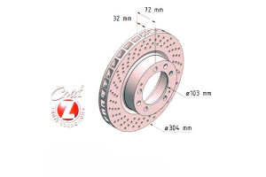 Tarcze Hamulcowe 2szt Porsche 911 (993) 93-97 Lp Z