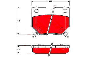 Klocki Hamulcowe Nissan Tył 300 Zx 3,0 90-95 Trw