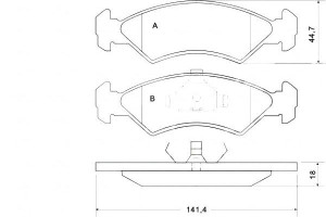 Klocki Hamulcowe Ford Fiesta 89-95 A.b.s.