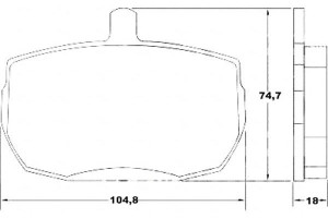 Klocki Hamulcowe Ford Transit 73-91 A.b.s.