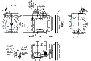 Sprężarka Klimatyzacji Hyundai Getz 1.4/1.6 09.02-
