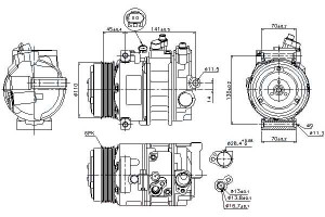 Sprężarka Klimatyzacji Mercedes C (c204) C (cl203)