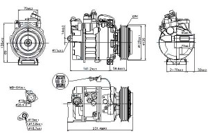 Sprężarka Klimatyzacji Saab 9-5 1.9d-3.0d 09.97-12