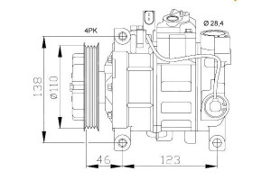 Sprężarka Klimatyzacji Audi A4 A6 Allroad 2.5d 02.
