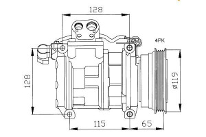 Sprężarka Klimatyzacji Bmw E34 36 10pa17c Nrf