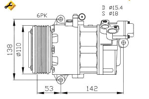 Sprężarka Klimatyzacji Bmw E46 Nrf