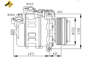 Sprężarka Klimatyzacji Bmw E46 Nrf