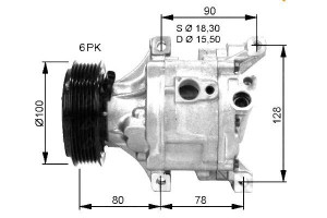 Sprężarka Klimatyzacji Fiat 500 500 C Barchetta Do