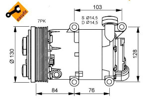 Sprężarka Klimatyzacji Ford Transit 06- Nrf