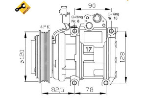Sprężarka Klimatyzacji Kia Carnival 1999-2001 Nrf