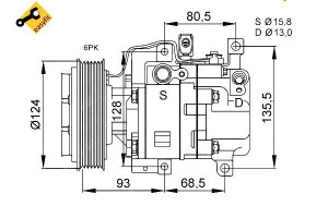 Sprężarka Klimatyzacji Mazda 6 02-07 3 06- Nrf