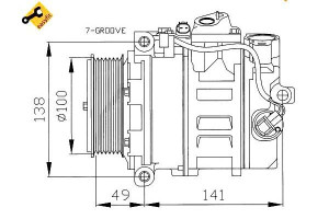 Sprężarka Klimatyzacji Mercedes W211 05- Nrf