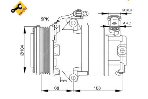 Sprężarka Klimatyzacji Opel Astra G 98-05 Cvc6 Nrf