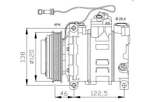 Sprężarka Klimatyzacji Vw A4 A6 Passat 7sbu16c Nrf