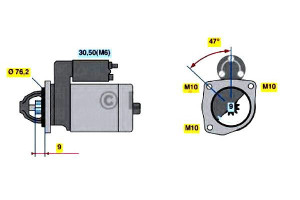 Rozrusznik Ford Mondeo 1,8tdci 06- Bosch