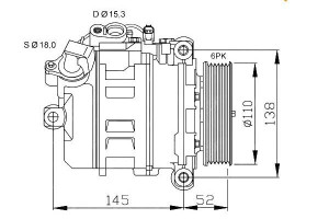 Sprężarka Klimatyzacji Bmw 5 (e60) 5 (e61) 6 (e63)