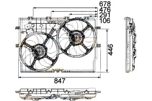 Wentylator Chłodnicy (z Obudową) Fiat Ducato 3.0cn