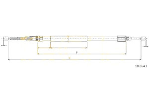 Linka Hamulca Ręcznego Renault Twingo 93-07 +abs C