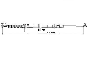 Linka Hamulca Ręcznego Vw Caddy Iii 1.2-2.0d 03.04