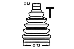 Osłona Przegubu Zewnątrz (fi: 23/73) (dł.107) (kpl