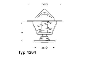 Termostat Vw 84c Golf Polo Wahler