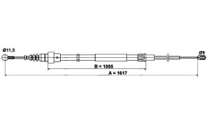 Linka Hamulca Ręcznego Audi Tt 1.8 10.98-06.06 Ate
